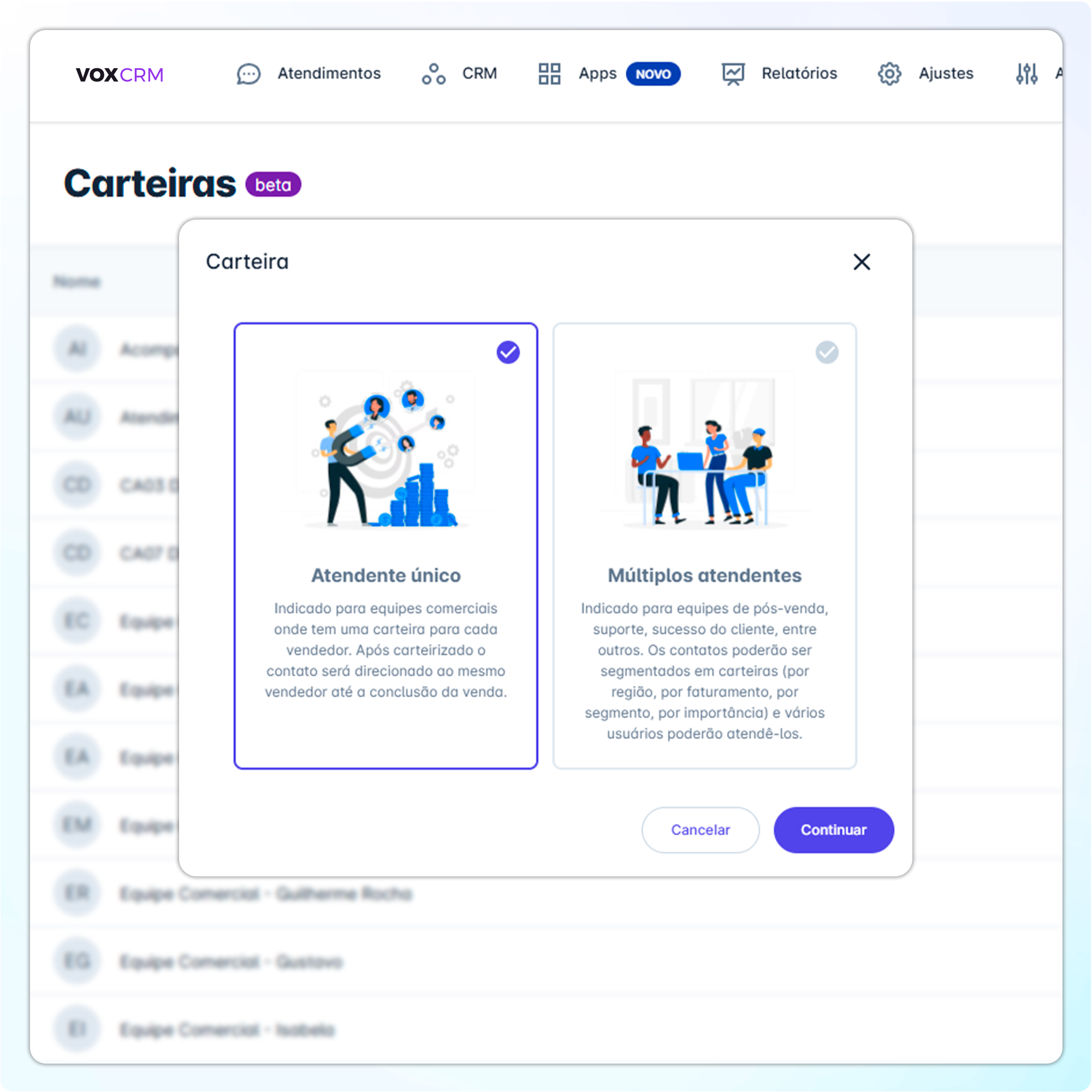 Dashboard de Carteirização
