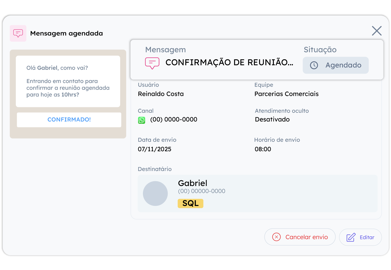 Painel Interativo de Agendamento