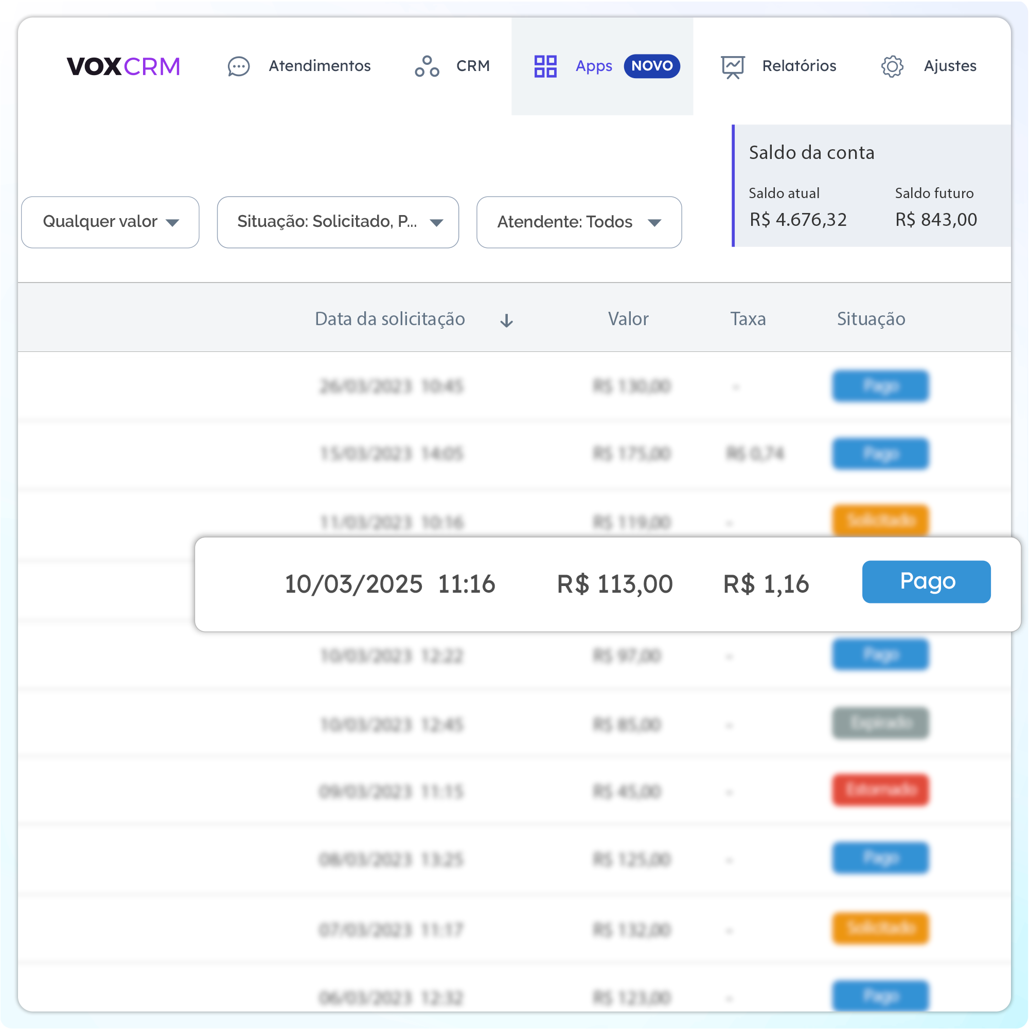 Dashboard de Pagamentos